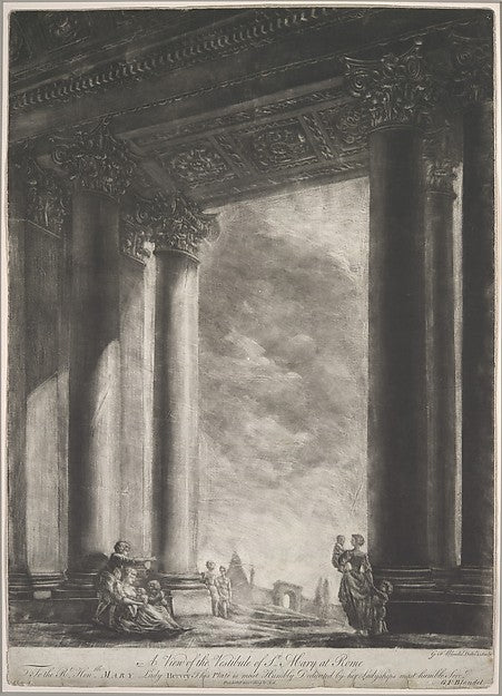 A View of the Vestibule of Santa Maria Maggiore at Rome 1765–6,16x12"(A3)Poster