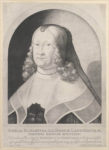 Amelia Elizabeth  Landgravine of Hesse 17th cent-Ludwig von Si,  Poster Print Wall Art