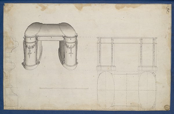 Library Table  from Chippendale Drawings  Vol. II 1759-Thomas ,  Poster Print Wall Art