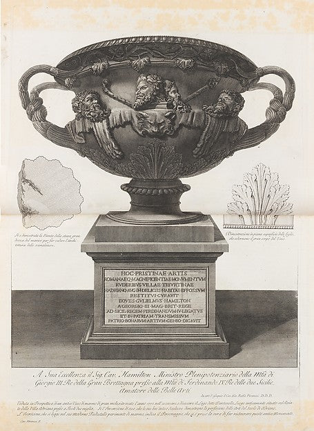 Vasi  candelabri  cippi  sarcofagi  tripodi  lucerne  ed ornam,  Poster Print Wall Art