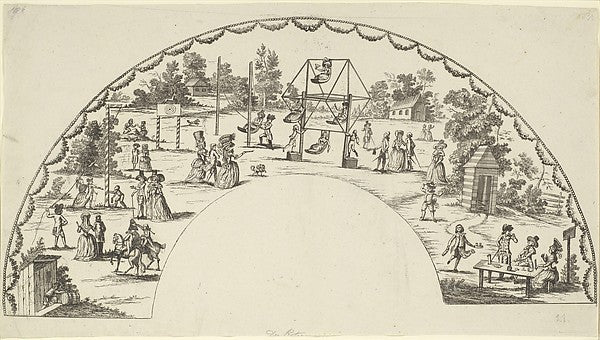 Design for a fan 18th cent-Anonymous,Austrian,18th cent,  Poster Print Wall Art