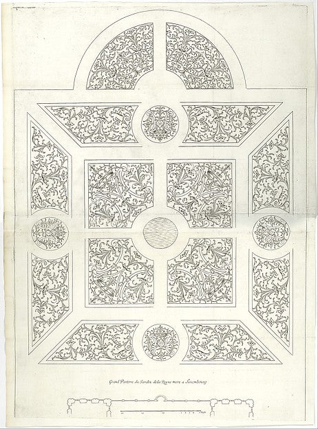 Possibly by Michel van Lochom:Grand Parterre du Jardin de la-16x12"(A3) Poster