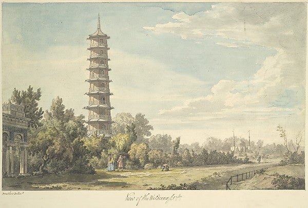 View of the Wilderness at Kew 1763-William Marlow,16x12"(A3)Poster