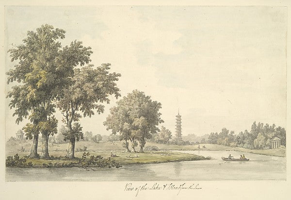 View of the Lake and the Island from the Lawn at Kew 1763-Will,16x12"(A3)Poster