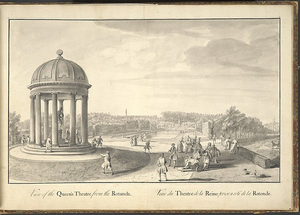 View of the Queen's Theatre from the Rotunda at Stowe  Bucking, Poster Print