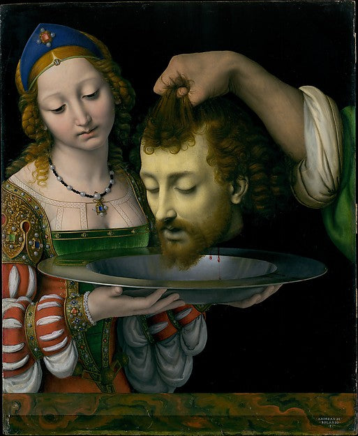 Andrea Solario:Salome with the Head of Saint John the Baptis-16x12"(A3) Poster