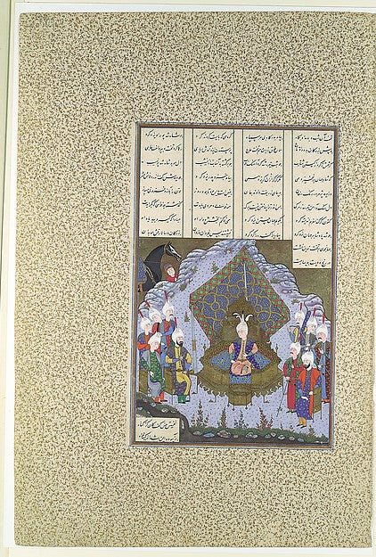 Painting attributed to Bashdan Qara:"Yazdigird II Accedes to-16x12"(A3) Poster