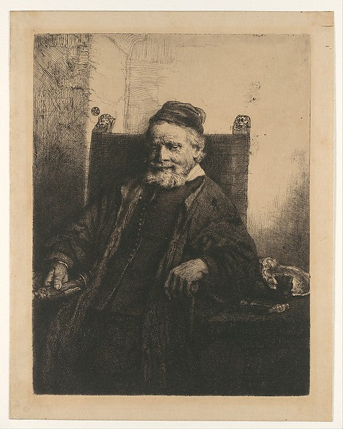 Jan Lutma 1656-Rembrandt ,  Poster Print Wall Art