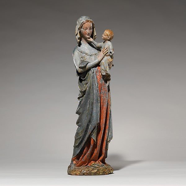 :Devotional Statuette of the Virgin and Child c1250–70-16x12"(A3) Poster
