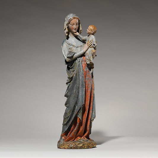 :Devotional Statuette of the Virgin and Child c1250–70-16x12"(A3) Poster