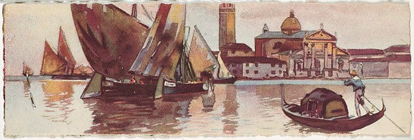 Venice  Sailboats and Gondola in front of San Giorgio Maggiore,16x12