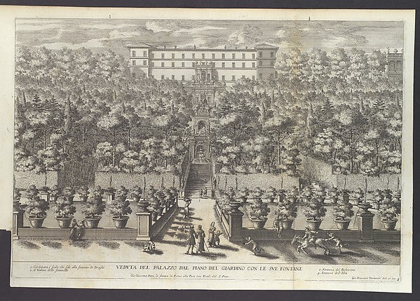 Giovanni Francesco Venturini:Veduta del Palazzo dal Piano de-16x12"(A3) Poster