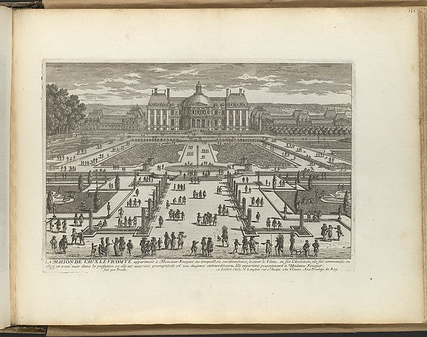 View of Vaux-Le-Vicomte 1680s-Adam Perelle,16x12"(A3)Poster