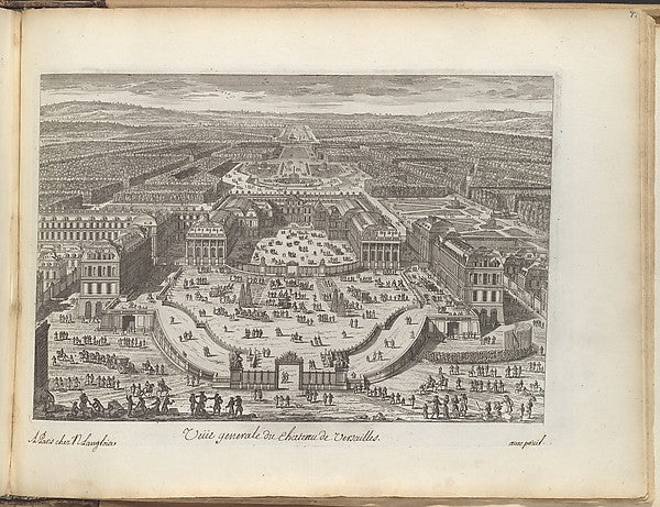 Veüe generale du chateau de Versailles 1680s-Adam Perelle,  Poster Print Wall Art