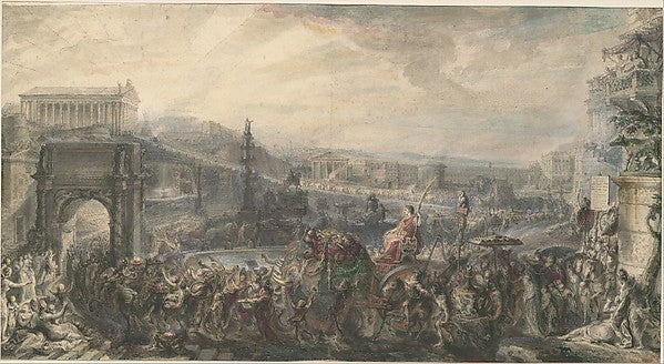 The Triumph of Pompey 1765-Gabriel de Saint-Aubin,  Poster Print Wall Art