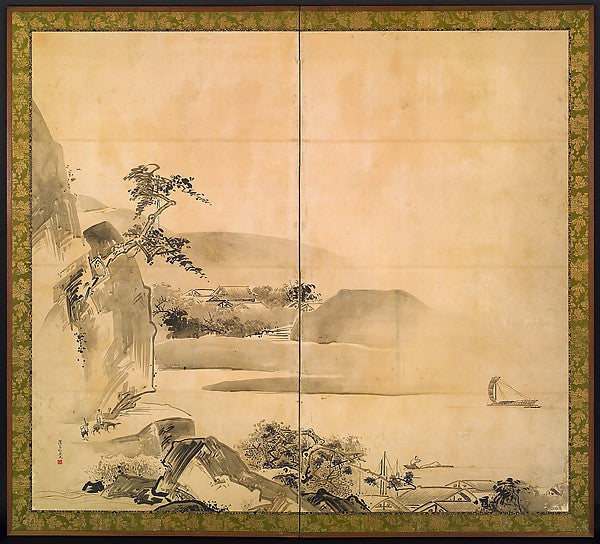 Landscape first half of the 18th cent-Watanabe Shik?,16x12"(A3)Poster