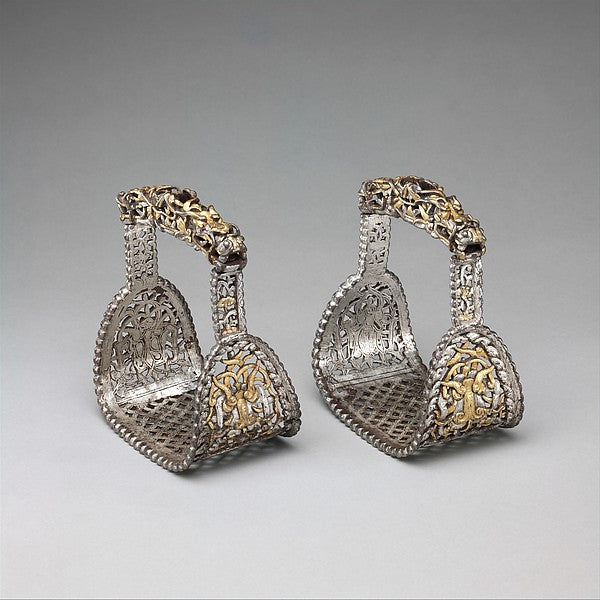 Pair of Stirrups  possibly 12th–14th cent,16X12