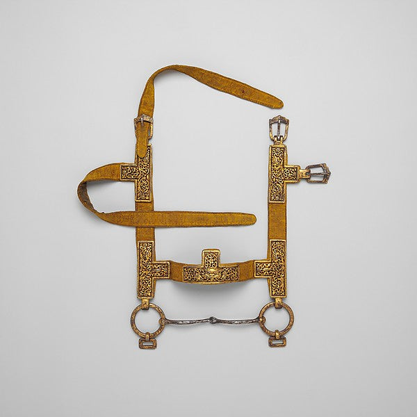 Bridle  Breast Collar  Crupper  and Stirrups probably 19th–ear,  Poster Print Wall Art