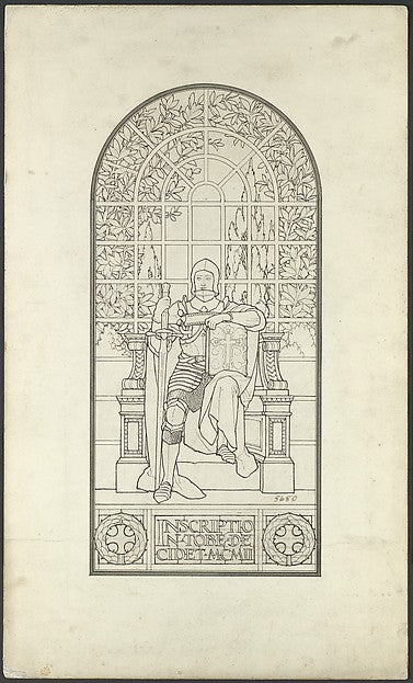 Design for a window 1902 Tiffany Studios-Louis Comfort Tiffany,  Poster Print Wall Art