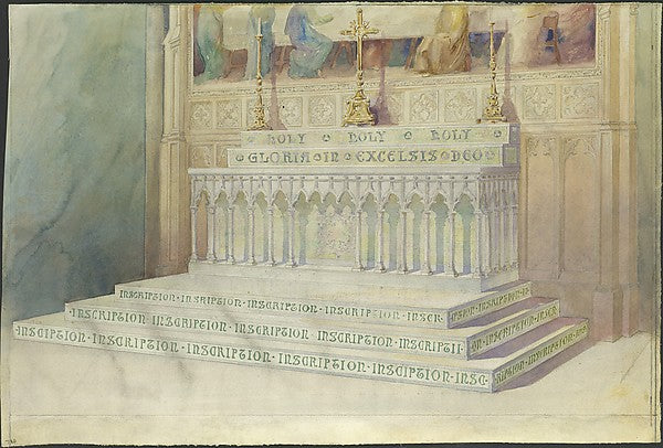 Design for an Altar late 19th–early 20th cent Possibly Tiffany,16X12