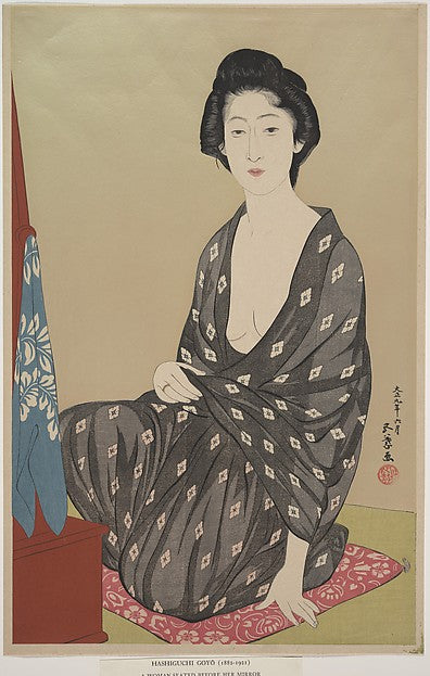 ,Woman in Summer Clothing 1920-Hashiguchi Goy,Classic Ming China Image,16x12"(A3) Poster