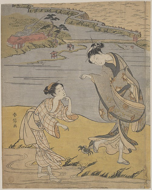 The Clinging Crab 1770-Suzuki Harunobu,  Poster Print Wall Art
