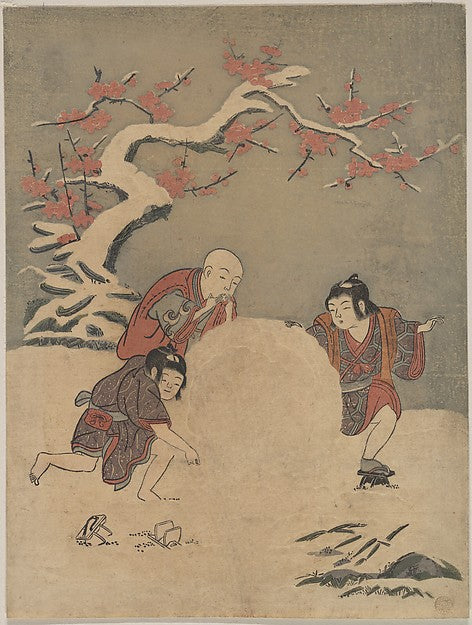 The Snow Ball 1770-Suzuki Harunobu,  Poster Print Wall Art