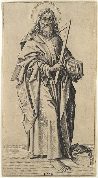 Saint Thomas c1490–1500-Master FVB,  Poster Print Wall Art