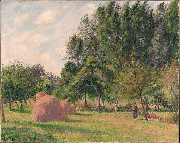 Camille Pissarro:Haystacks Morning Éragny 1899-16x12"(A3) Poster