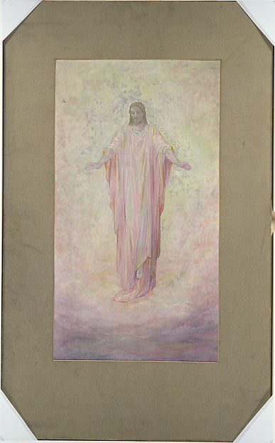 Drawing of a figure of Christ late 19th–early 20th cent Possib,  Poster Print Wall Art