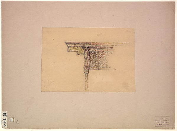 Design for architectural detail c1883–85 Louis C. Tiffany & Co,  Poster Print Wall Art