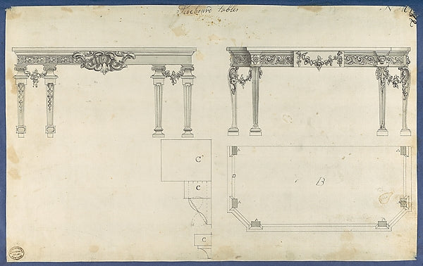 Sideboard Tables  from Chippendale Drawings  Vol. II 1760-Thom,16x12