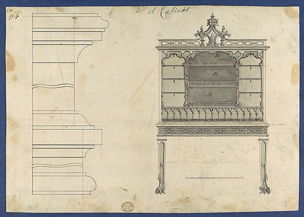 Cabinet  from Chippendale Drawings  Vol. II 1754-Thomas Chippe,16x12