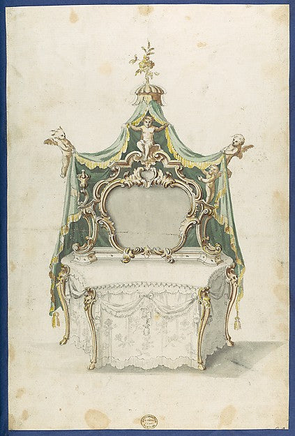 Toilet Table  from Chippendale Drawings  Vol. II 1760-Thomas C,  Poster Print Wall Art