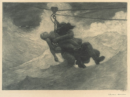 The Life Line 1884-Winslow Homer,16x12"(A3)Poster