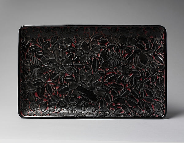  ,Rectangular tray with peonies and birds 16th cent,16x12"(A3)Poster
