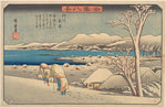 ,Evening Snow at Uchikawa c1836-Utagawa Hiroshige 17,16x12"(A3) Poster