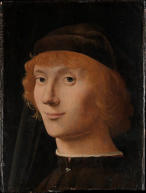 Antonello da Messina:Portrait of a Young Man c1470-16x12"(A3) Poster