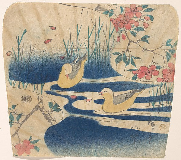 ,Hooded Gulls and Cherry Blossoms probably 1850–62,16x12"(A3) Poster