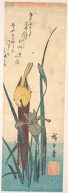 Bird and Iris-Utagawa Hiroshige 1797–1858 Tokyo ),  Poster Print