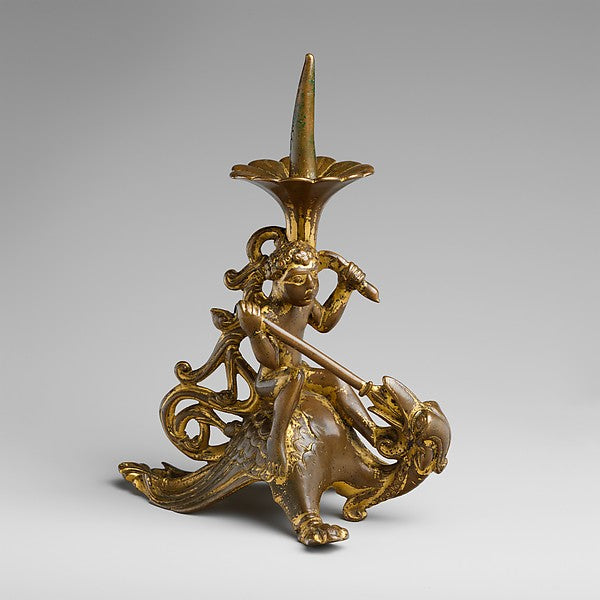 :Pricket Candlestick with a Naked Youth Fighting a Dragon c1-16x12"(A3) Poster