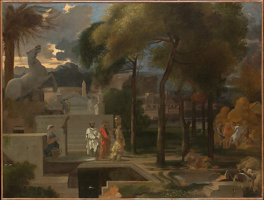 Sébastien Bourdon:A Classical Landscape probably 1660s-16x12"(A3) Poster