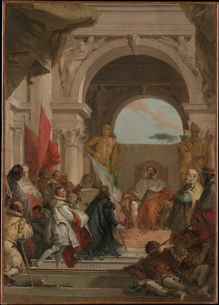 Albrecht Altdorfer:A Cleric Kneeling Before the Virgin and C-16x12"(A3) Poster