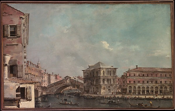 Francesco Guardi:The Grand Canal above the Rialto late 1760s-16x12"(A3) Poster