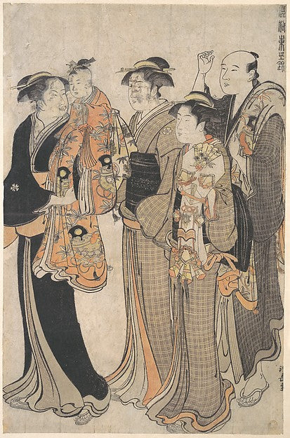MotHer Carrying Her Baby Girl to the Miya Mairi c1784-Torii Ki,  Poster Print