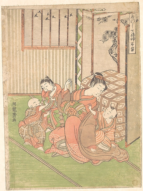 Disguised or Transformed Hotei c1769-Isoda Kory?sai,  Poster Print