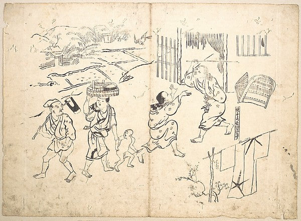 Woman Pursuing Sparrow-Okumura Masanobu,  Poster Print