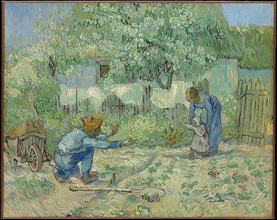 Vincent van Gogh:First Steps after Millet 1890-16x12"(A3) Poster