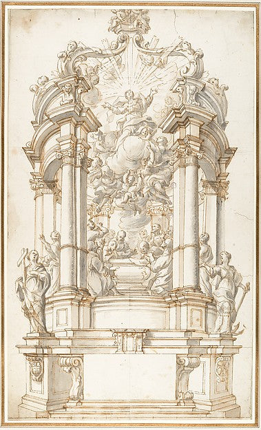 Design for a Freestanding Altar dedicated to the Assumption of, Poster Print