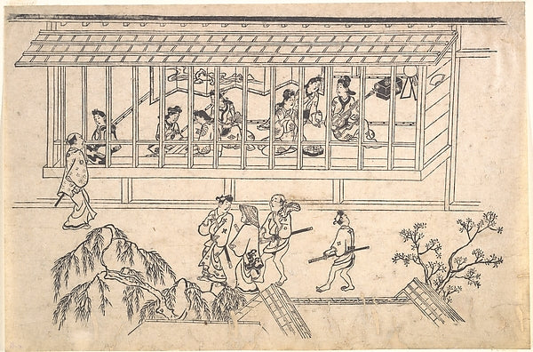 The Sixth Scene from Scenes of the Pleasure Quarter at Yoshiwa,  Poster Print